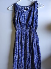 Women'S Casual Sleeveless Floral Print And Elegant Temperament Waist Dress. XL  picture