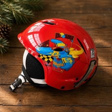 Salomon JR XXS Youth Ski Helmet Red Racing Plane Graphic 49-53cm Snowboard Snow picture