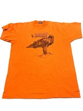 90s vintage Montana Wildlife Eagle Graphic Tee Men’s L Orange USA picture