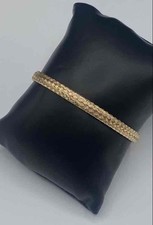 Dyadema Italian Bronze Yellow Gold Tone Woven Mesh Bracelet 7.5
