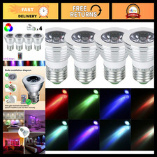 4-Pack LED Color Changing Bulbs, E26/E27 3W RGB Spotlight with Remote Control, M picture