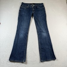 Mossimo Premium Denim Jeans Womens 6 Blue flare  Medium Wash Mid Rise Bootcut picture