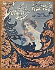 Antique 1913 Valse Marie Sheet Music Harry Israel Joe Morris Art Nouveau picture