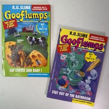 Vtg Gooflumps Stay Out Of The Bathroom & Eat Cheese & Barf 2 Book Lot 1995 picture