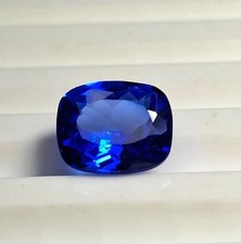 AAA+ Natural 11.75 Ct Ceylon Blue Sapphire Loose Cushion Cut Certified Gemstone picture