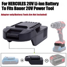 NEW Adapter For Hercules 20V Li-Ion Battery To For Bauer 20V Power Tools picture