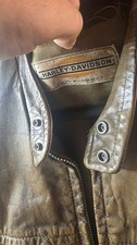 Vintage 1960s Harley Davidson Leather Jacket Distressed Lots Of Character picture