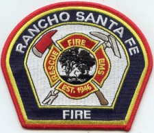 RANCHO SANTA FE CALIFORNIA CA FIRE PATCH picture