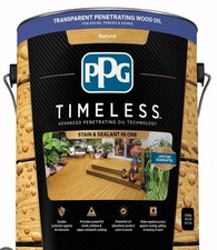 PPG Timeless Penetrating Natural Wood Oil Stain & Sealant Natural Finish 1 Gal picture