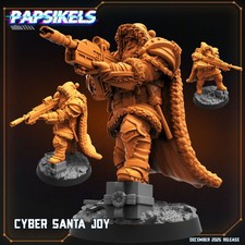 Cyber Winter Warrior Rifle Resin Miniature Sci-Fi Knight 32mm picture
