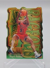 1996-97 Fleer Metal Dennis Rodman Net-Rageous #8 Die-Cut Chicago Bulls picture