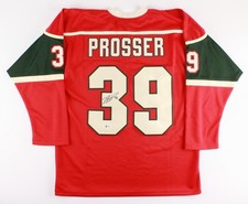 Nate Prosser Signed Wild Jersey (Beckett) NHL Career 2010–2021 / Defenseman picture