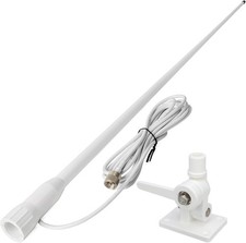 HYS VHF Marine Antenna Waterproof 3DBI 43.3inch Fiberglass Antennas White  picture