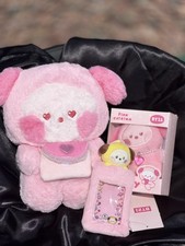 SET BT21 CHIMMY pink heart edition plush figure ID photocard holder BTS Jimin picture