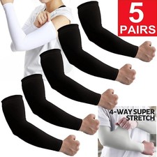 5 Pairs Arm Sleeves Cooling UV Sun Protection Sports Compression for Men/Women picture