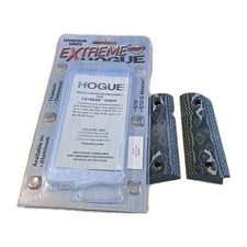 Hogue Extreme Checkered G10 Grips for Colt 1911 Officers Model BLK/GRY NEW picture