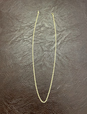 14k Solid Yellow Gold Chain Necklace 15 inch - Signed 585 picture
