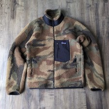 Patagonia Classic Retro-X Deep Pile Fleece Kansas Sky Camo Mens Small picture