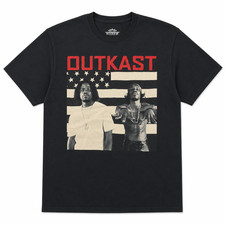Outkast Hip Hop Black T-Shirt Andre 3000 Big Boi Rap Music Graphic Tee NEW picture