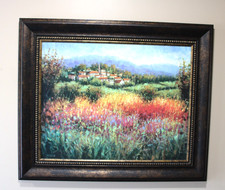 Eugene Paprocki 'Tuscany #9' Italian Landscape Prof. Frame 36x30