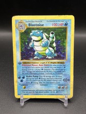 1999 Pokémon 1st Edition Rare Holo #2 Blastoise DAMAGED Tape Creased picture