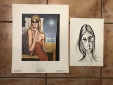 2 Vintage Margaret Keane Prints Midcentury Big Eyes picture