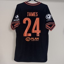 Chelsea 2019/20 Nike Third Football Shirt Black UCL Reece James 24 Mens XL picture