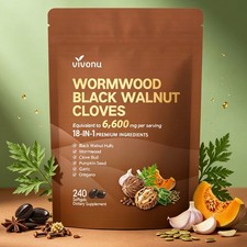 Wormwood Black Walnut 18‑in‑1 Herbal Softgels 240 Ct Digestive Gut Support picture