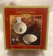 Spode Christmas Tree Naughty & Nice Set of 2 Dip Bowls 4.5