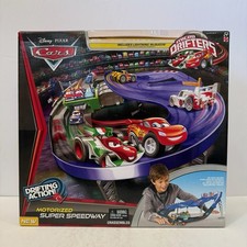 Disney Pixar Cars Micro Drifters Motorized Super Speedway Drift Race Playset picture