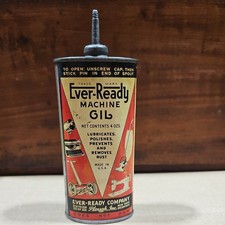 Vintage Ever Ready Machine Oil Can 4oz Lead Top Oiler Empty picture