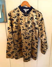 Vintage Maggie Lawrence Acetate Flocked Velvet Floral Jacket Gold Black 90s picture