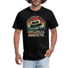 Original 1976 With Retro Cassette 50th Birthday Men's T-Shirt picture
