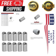 304 Stainless Steel 10pcs M8 x 1.25 Thread Inserts Set - Easy Installation picture