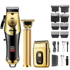 T9 Vintage Men's Electric Hair Clipper Beard Trimmer Rechargeable Kit picture