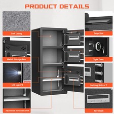 8.0 Cub Extra Large Safe Box, 3 Door Home Safe with Adjustable Shelf & Drop Slot picture