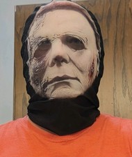 Michael Myers Pullover Mesh Mask Halloween Kills Burn SeeThru Face Cosplay Scary picture