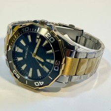 69238 Invicta Meridian Mens Pro Diver  46mm Two Tone Gold/Silver Black Dial 30M picture