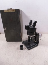 Vintage American Optical AO Spencer Buffalo Stereo Microscope Binocular w/ Case picture