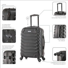 BLACK - INUSA ENDURANCE LUGGAGE WITH SPINNER WHEELS | DURABLE LIGHTWEIGHT picture