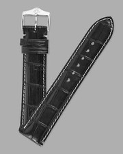 KELEK VERY RARE NOS Original Black Alligator Strap with KELEK buckle 22mm x 20mm picture