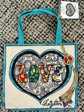 NWT Brighton “Summer Of Love” Canvas Tote Featuring Design By Tom Clancy picture
