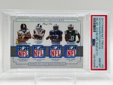 2017 National Treasures Cooper Kupp JuJu NFL Shield Quad 1/1 PSA 8 POP 1 picture