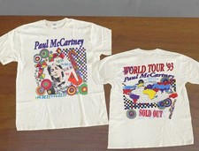 Vintage 1993 Paul McCartney New World Tour Hollywood Bowl T-Shirt picture