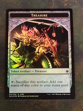 Dinosaur / Treasure Token Foil Promo Magic the Gathering MTG Single Card Nice picture