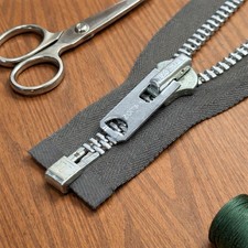 Vtg 50s Talon Thick Separating Zipper Grey 19” NOS Deadstock picture