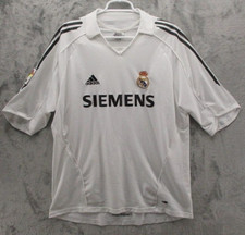 Vintage Real Madrid Jersey Mens XL White Soccer Adidas Climacool Siemens 2005 picture