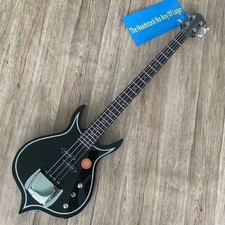 Punisher Solid 4-String Electric Bass Guitar Stainless Rounded Fret Edge Black picture