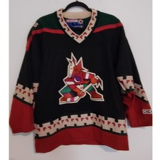 Vintage Phoenix Coyotes CCM Kachina Hockey Jersey NHL Mens Small Black Canada picture