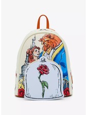 LOUNGEFLY DISNEY BEAUTY AND THE BEAST COUPLE ROSE MINI BACKPACK picture
